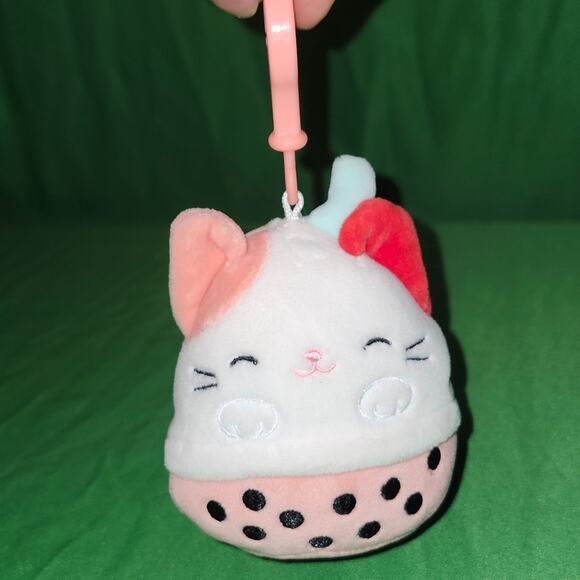 BLACK FRIDAY SALE - Squishmallows Roxy the Boba Cat Clip 3 1/2" NWT 2023 - Picture 5 of 6